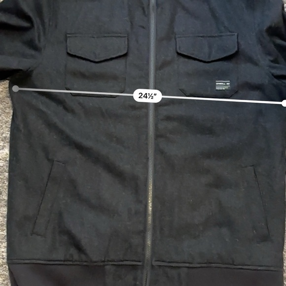 Men’s O’Neill Black Polyester/Wool Jacket - Picture 9 of 9